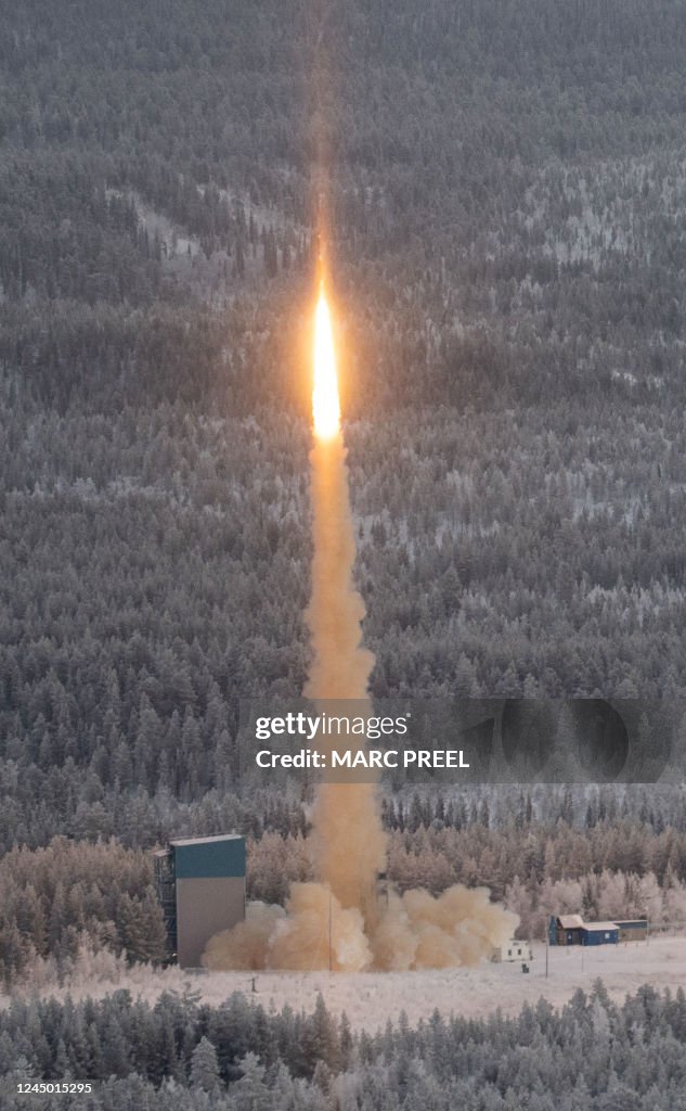Rocket Sweden Ride Picture taken on November 23, 2022 shows the launch of the... News ...