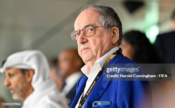 Council Member and French Football Federation Noel Le Graet during the FIFA World Cup Qatar 2022 Group D match between France and Australia at Al...