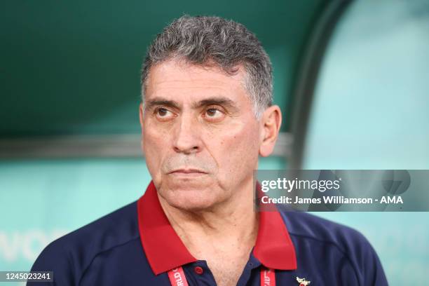 Luis Fernando Suarez the head coach / manager of Costa Rica during the FIFA World Cup Qatar 2022 Group E match between Spain and Costa Rica at Al...