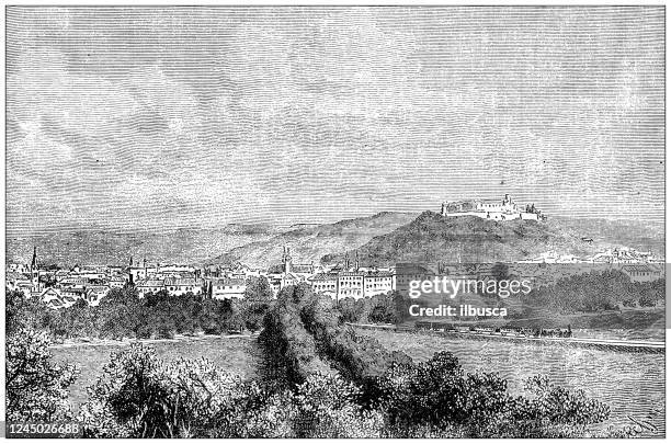 antique illustration: ljubljana - slovenia stock illustrations