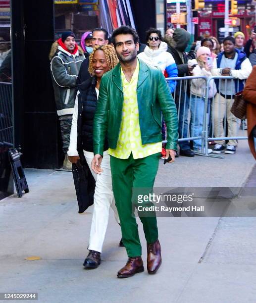 Actor Kumail Nanjiani is seen outside "Good Morning America" on November 23, 2022 in New York City.
