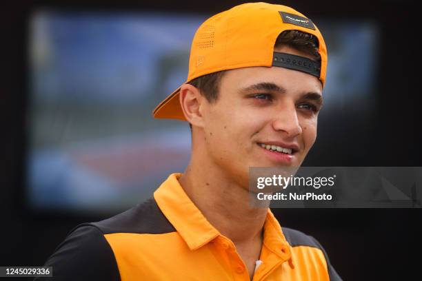 Lando Norris of McLaren during Formula 1 Abu Dhabi Grand Prix at Yas Marina Circuit on November 17, 2022 in Abu Dhabi, United Arab Emirates.