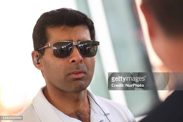 Karun Chandhok before the Formula 1 Abu Dhabi Grand Prix at Yas Marina Circuit in Abu Dhabi, United Arab Emirates on November 17, 2022.