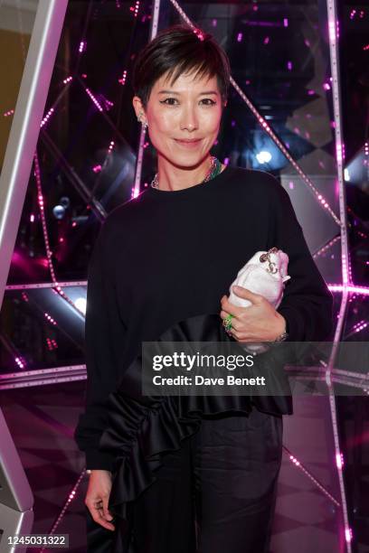 Sandra Choi attends the Claridge's Christmas Tree Party 2022 with Jimmy Choo on November 23, 2022 in London, England.