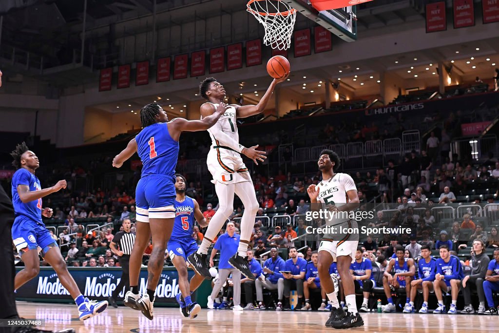 COLLEGE BASKETBALL: NOV 23 St Francis at Miami