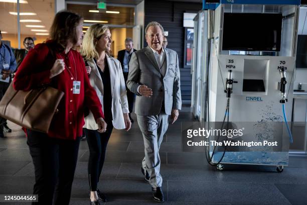 Andrew Forrest, former CEO of Fortescue Metals Group and head of Fortescue Future Industries, tours the National Renewable Energy Laboratory on...