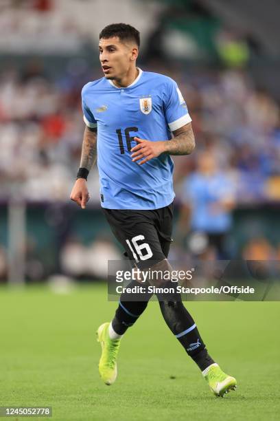 Mathias Olivera of Uruguay during the FIFA World Cup Qatar 2022 Group H match between Uruguay and Korea Republic at Education City Stadium on...