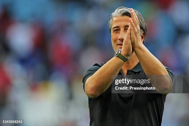 Técnico Murat Yakn da Suíça during the Qatar 2022 World Cup match, Group G, between Switzerland and Cameroon played at Al Janoub Stadium on Nov 24,...