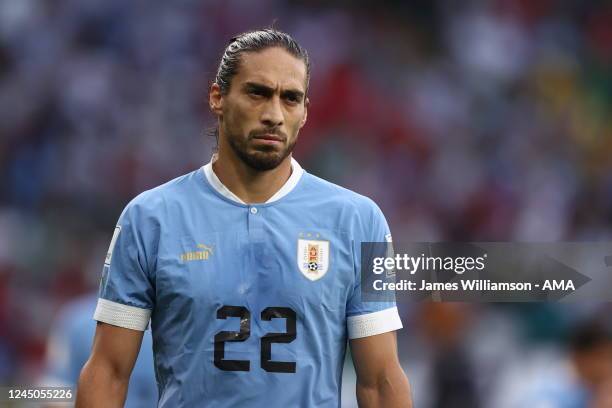 Martin Caceres of Uruguay during the FIFA World Cup Qatar 2022 Group H match between Uruguay and Korea Republic at Education City Stadium on November...