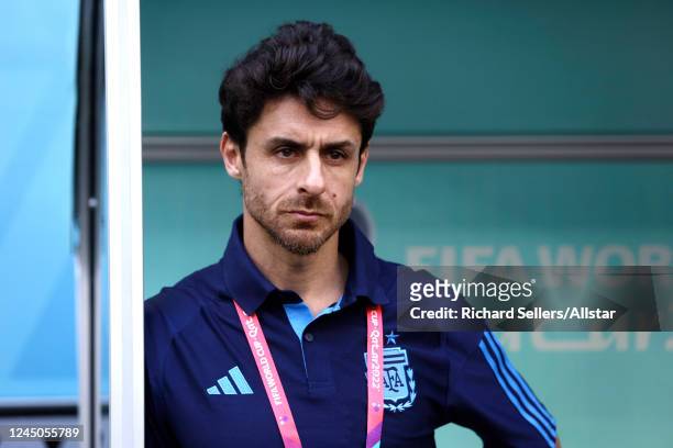Pablo Aimar, Assistant coach of Argentina looks on before the FIFA World Cup Qatar 2022 Group C match between Argentina and Saudi Arabia at Lusail...