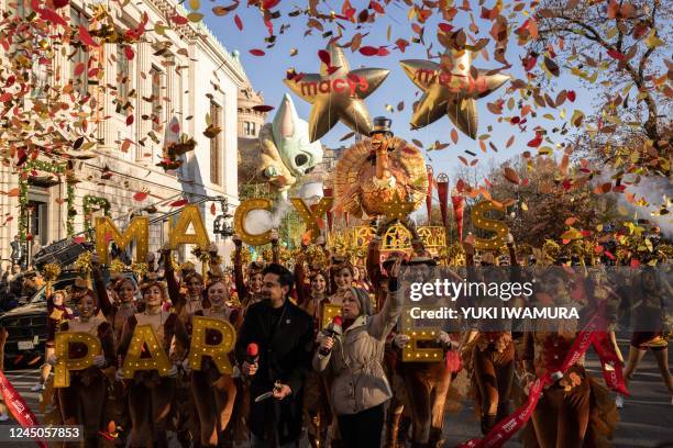 Performers take part in the 96th Annual Macy's Thanksgiving Day Parade in New York City on November 24, 2022.