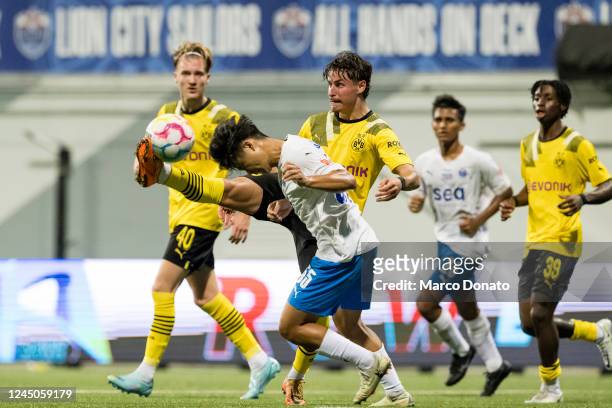 Lion Semic of Borussia Dortmund during the friendly match between Borussia Dortmund and Lion City Sailors as part of the Borussia Dortmund Asia Tour...