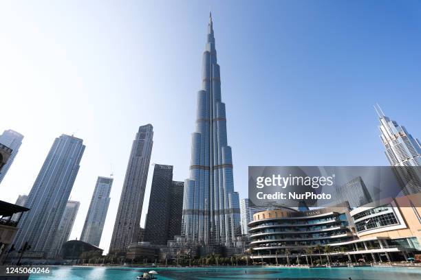 View of the Burj Khalifa in Dubai, United Arab Emirates on November 21, 2022.
