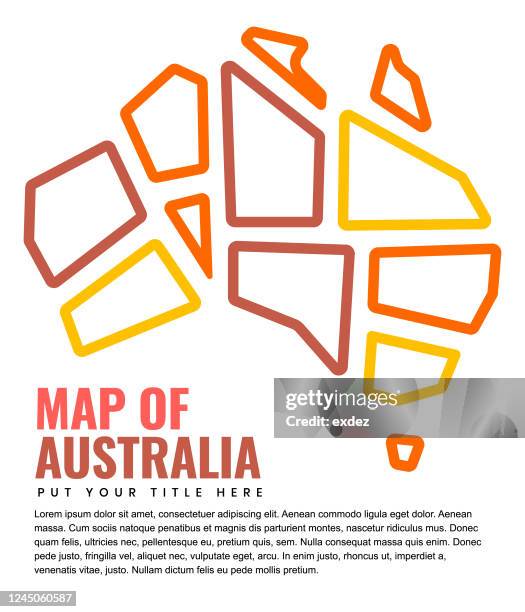 australia map on page design - melbourne stock illustrations