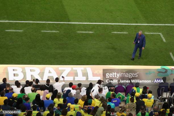 Tite the head coach / manager of Brazil during the FIFA World Cup Qatar 2022 Group G match between Brazil and Serbia at Lusail Stadium on November...