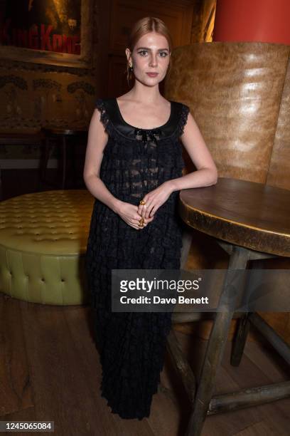 Lucy Boynton attends 'The Pale Blue Eye' special screening and Q&A at The Ham Yard Hotel on November 24, 2022 in London, England.