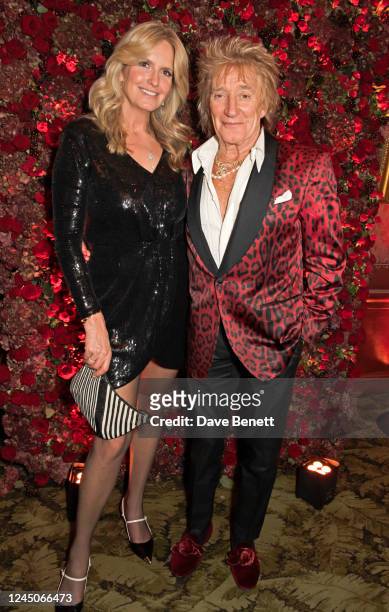 Penny Lancaster and Sir Rod Stewart attend Mark's Club 50th Anniversary Party on November 24, 2022 in London, England.