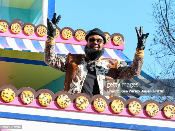 Blanco Brown is seen attending the 2022 Macy's Thanksgiving Day Parade on November 24, 2022 in New York City.