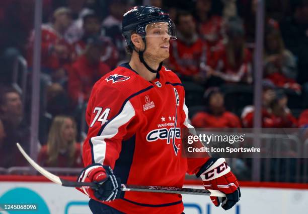 Washington Capitals defenseman John Carlson during a NHL game between the Washington Capitals and the Philadelphia Flyers on November 23 at Capital...