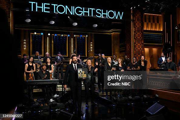 Fallon Springsteen Host Jimmy Fallon with musical guest Bruce Springsteen after his ...