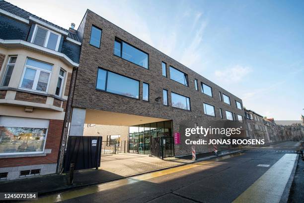Illustration picture shows an exterior view of the GO! Middenschool in Ninove, Friday 25 November 2022. In the secondary school in Ninove, students...