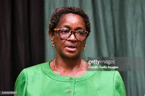 Bathabile Dlamini, former Minister of Social Development of South Africa during the Memorial Lecture by Dr Zweli Mkhize on O.R Tambo at...