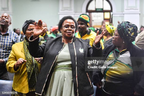 Supporters during the Memorial Lecture by Dr Zweli Mkhize on O.R Tambo at Pietermaritzburg City Hall on November 19, 2022 in Pietermaritzburg, South...