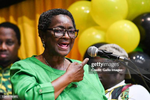 Bathabile Dlamini, former Minister of Social Development of South Africa during the Memorial Lecture by Dr Zweli Mkhize on O.R Tambo at...