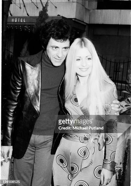 Frankie Valli and wife, London, January 1975.