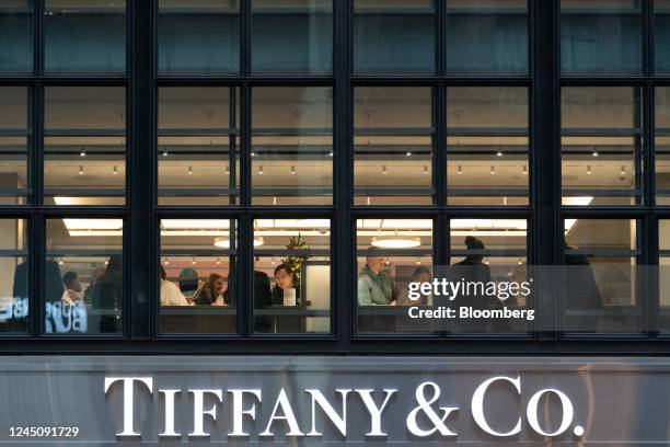 Signage outside a Tiffany & Co. Jewelry store on Black Friday in New York, US, on Friday, Nov. 25, 2022. US retailers are bracing for a...