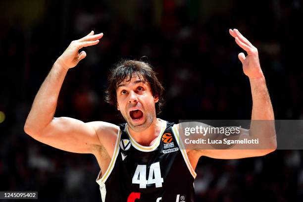 Milos Teodosic, #44 of Virtus Segafredo Bologna during the 2022/2023 Turkish Airlines EuroLeague Regular Season Round 10 match between Virtus...