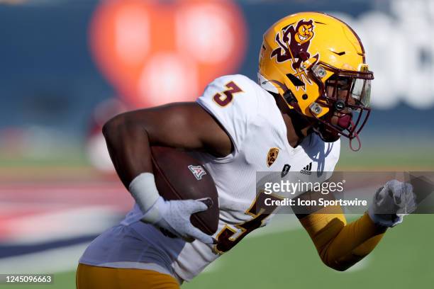 Arizona State Sun Devils defensive back D.J. Taylor returns a kickoff during the second half a football game between the Arizona State Sun Devils and...