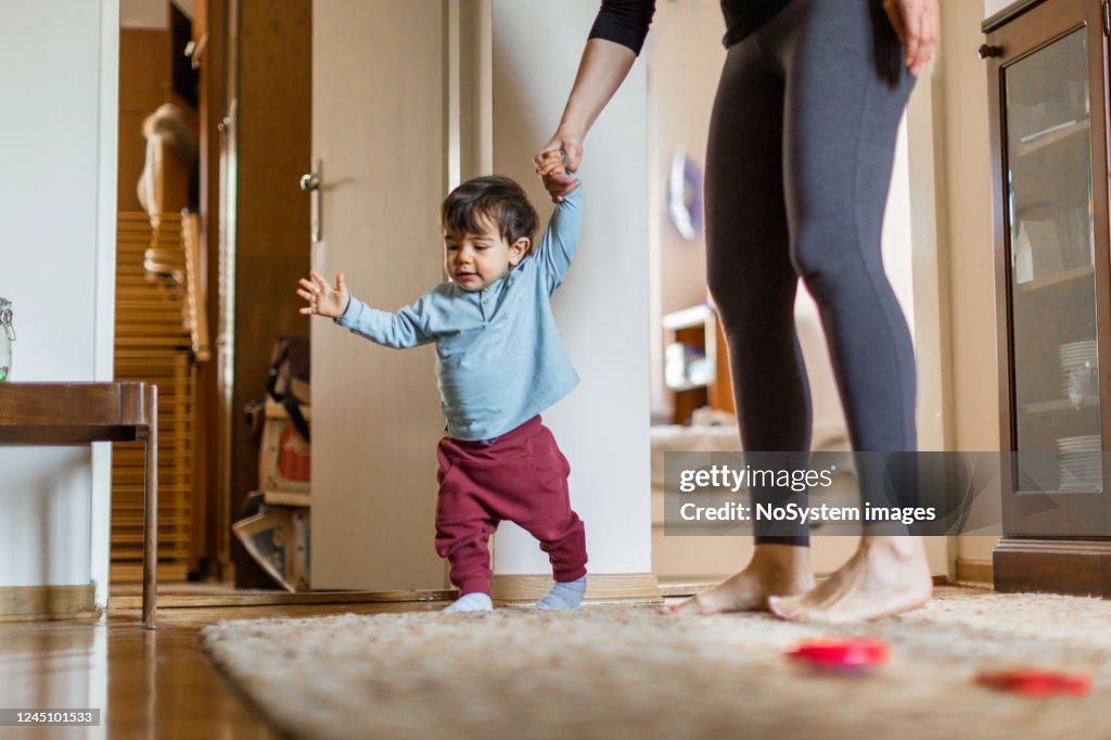 Simple First Steps Babys First Steps High-Res Stock Photo - Getty Images