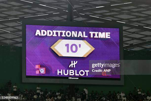 Minutes of extra time during the FIFA World Cup Qatar 2022 group C match between Poland and Saudi Arabia at the Education City Stadium on November...