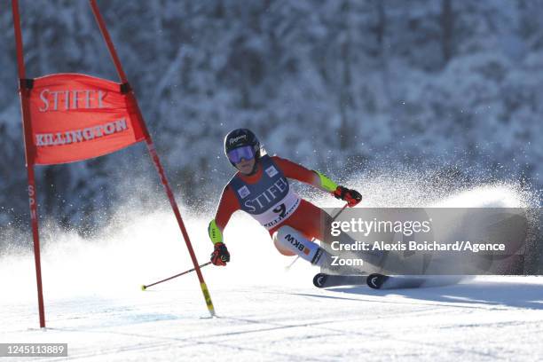 Lara Gut-behrami of Team Switzerland in action during the Audi FIS Alpine Ski World Cup Women's Giant Slalom on November 26, 2022 in Killington, USA.