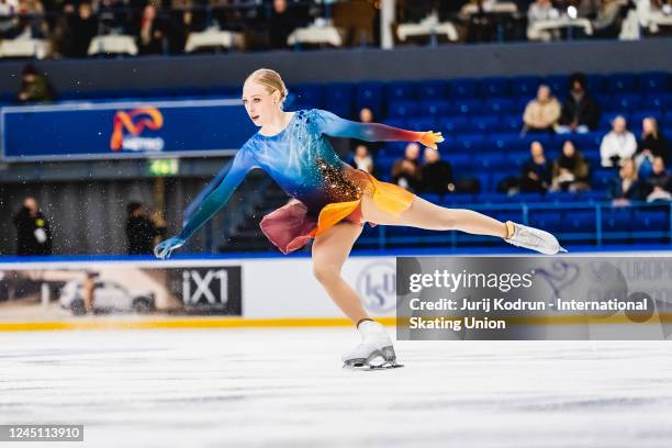 Bradie Tennel of USA performs during the ISU Grand Prix of Figure Skating at Espoo Metro Areena on November 26, 2022 in Espoo, Finland.