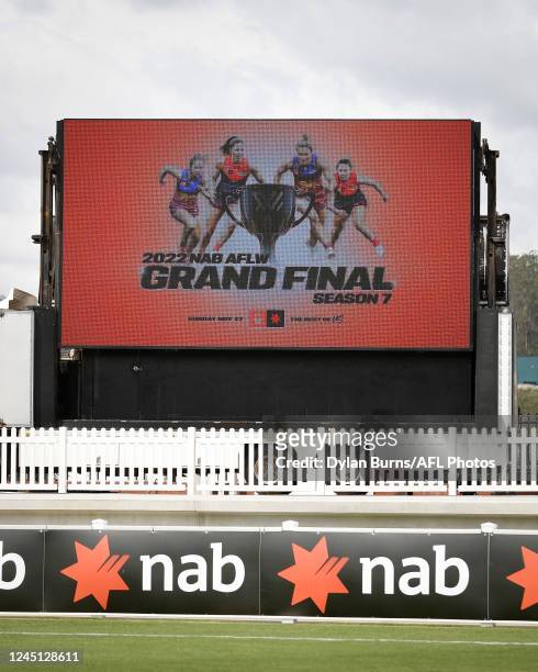 General scenes before the 2022 AFLW Season 7 Grand Final match between the Brisbane Lions and the Melbourne Demons at Brighton Homes Arena,...