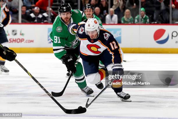 Jayson Megna of the Colorado Avalanche skates against the Dallas Stars at Ball Arena on November 26, 2022 in Denver, Colorado.