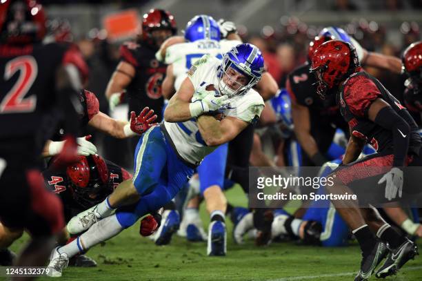 Air Force Falcons running back Brad Roberts runs the ball during a college football game between the Air Force Falcons and the San Diego State Aztecs...