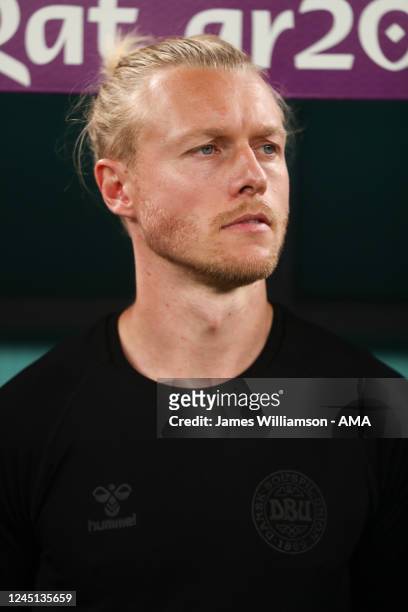 Simon Kjaer of Denmark during the FIFA World Cup Qatar 2022 Group D match between France and Denmark at Stadium 974 on November 26, 2022 in Doha,...