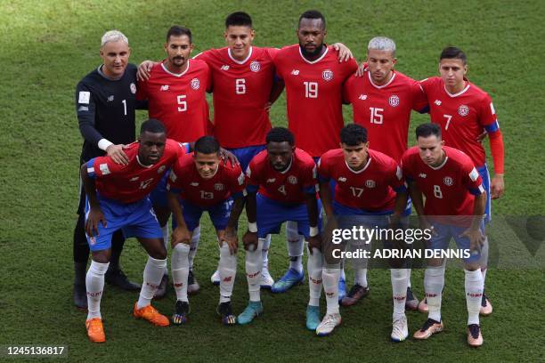 Costa Rica's goalkeeper Keylor Navas, Costa Rica's midfielder Celso Borges, Costa Rica's defender Oscar Duarte, Costa Rica's defender Kendall Waston,...