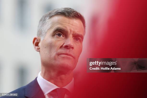 Mark Harper, Secretary of State for Transport, leaves after appearing on "Sunday With Laura Kuenssberg" on November 27, 2022 in London, England. The...