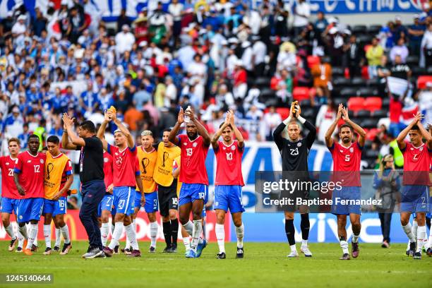 Brandon AGUILERA of Costa Rica, Joel CAMPBELL of Costa Rica, Cafrlos MARTINEZ of Costa Rica, Anthony CONTRERAS of Costa Rica, Douglas LOPEZ of Costa...