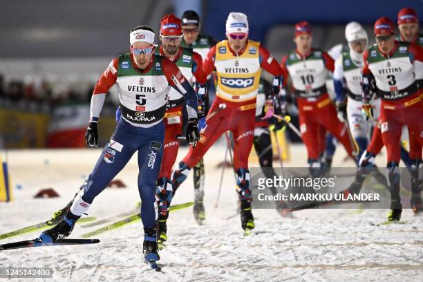 Britain's Andrew Musgrave competes in the men's cross-country skiing 20km pursuit freestyle competition of the Men's FIS Ski Cross-Country World Cup...