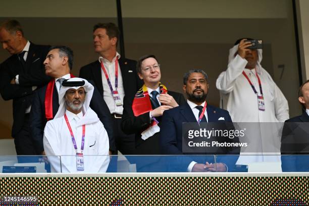 Van Den Bulck Paul President of Royal Belgian Football Federation pictured during the FIFA World Cup Qatar 2022 Group F match between Belgium and...