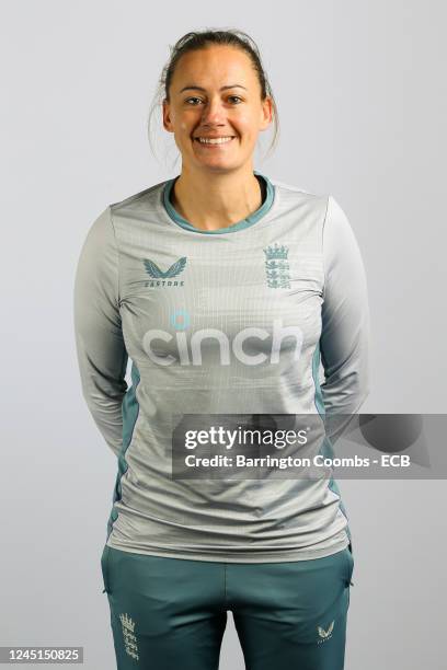 Laura Marsh of England during a portrait session at National Cricket Performance Centre on November 27, 2022 in Loughborough, England.