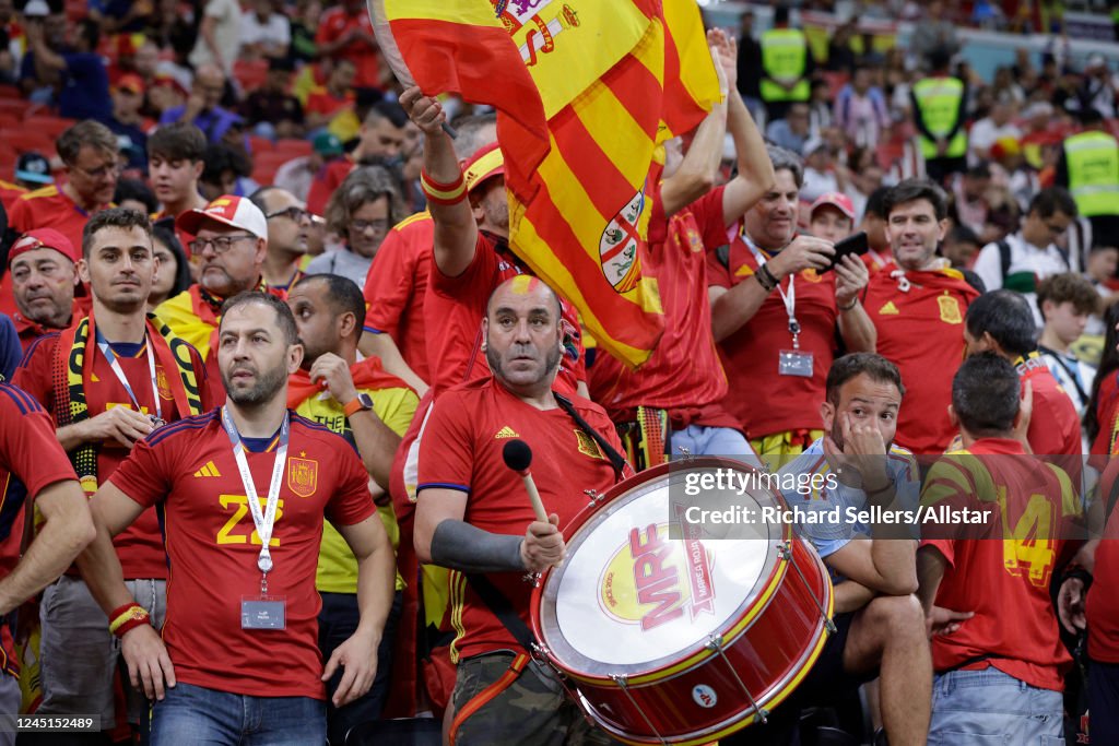Spain Fans Spanish fans at the FIFA World Cup Qatar 2022 Group E match between ...