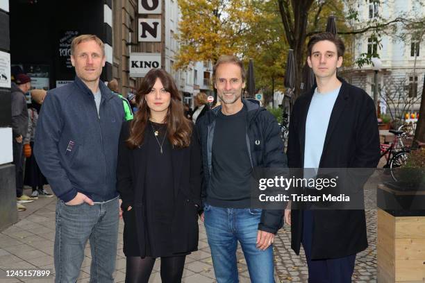 Sebastian Schultz, Alice Dwyer, Jan G. Schütte and Yannik Heckmann attend the "Kranitz Bei Trennung Geld zurück" TV Series 2nd season preview at...