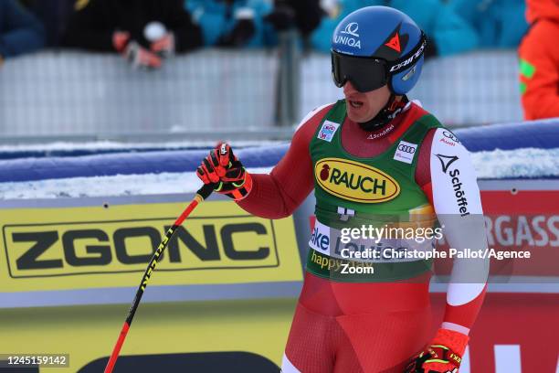 Matthias Mayer of team Austria takes 3rd place during the Audi FIS Alpine Ski World Cup Men's Super G on November 27, 2022 in Lake Louise, Canada.