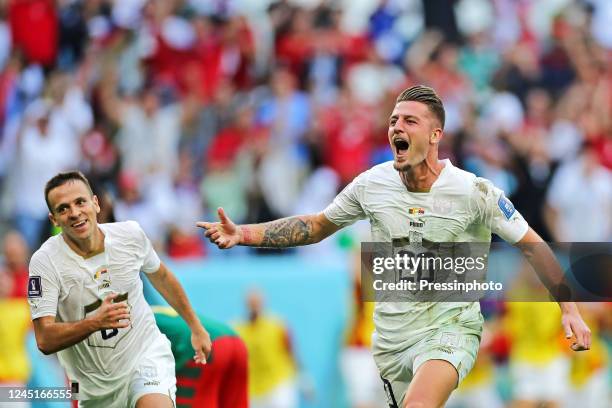 Sergej Milinkovic-Savic da Sérvia during the FIFA World Cup Qatar 2022 match, Group G, between Cameroon and Serbia played at Al Janoub Stadium on Nov...